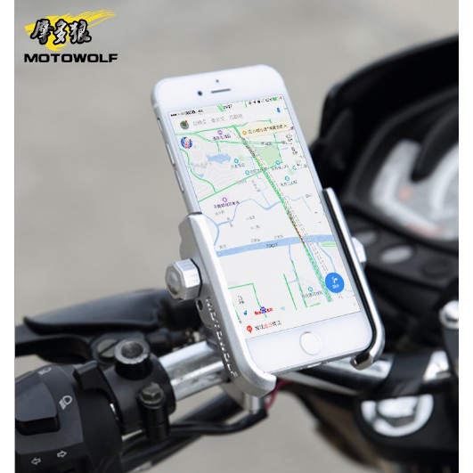 Kẹp điện thoại gắn ghi đông xe máy motowolf | BigBuy360 - bigbuy360.vn