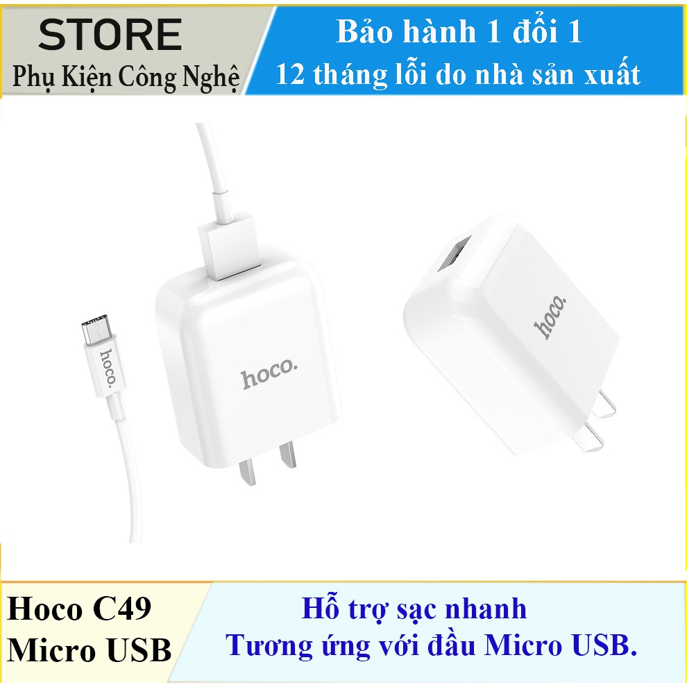 Bộ cáp sạc Micro USB Hoco C49