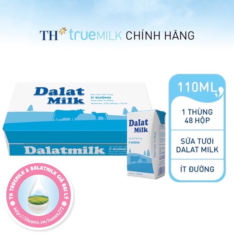 Sữa tươi Dalatmilk 110ml