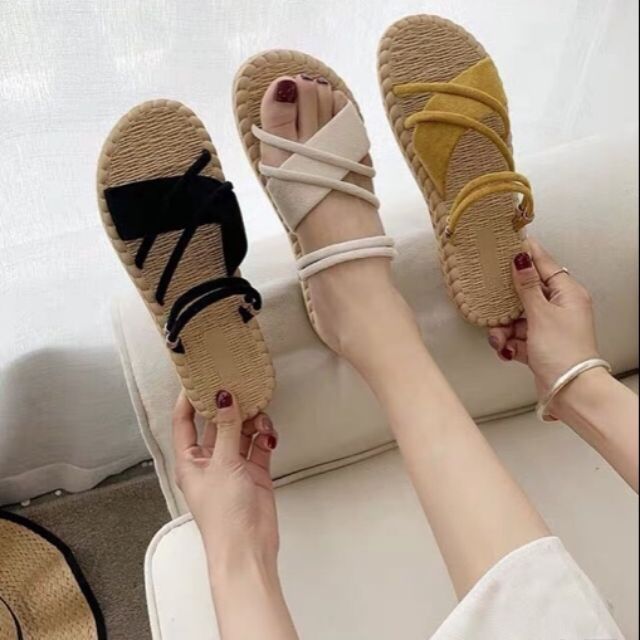 Sandal dế giả cói quai chéo siêu hot hot