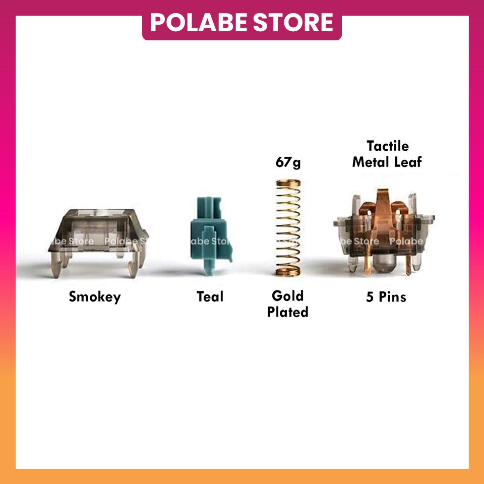 Durock T1 Switch Công Tắc Bàn Phím Cơ Durock T1 Clear Durock T1 Smoke Tactile Switch - Polabe Store