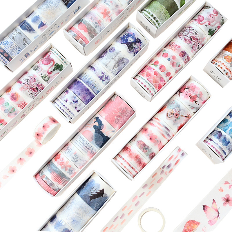 Set 8 Cuộn Băng Keo Trang Trí Đa Năng Tiện Dụng