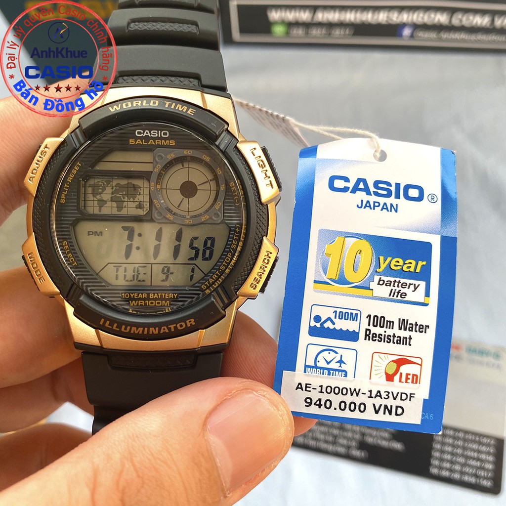 Đồng hồ nam Casio AE-1000 AE-1000W-1A3 AE-1000W-1B AE-1000W-2A AE-1000W-3A AE-1000W-4 AE-1000WD