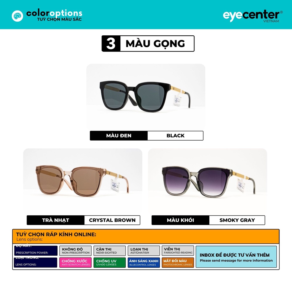 Kính mát nam nữ chính hãng nhiều màu ZAC & CODY S03-S kim loại chống gỉ nhập khẩu by Eye Center Vietnam