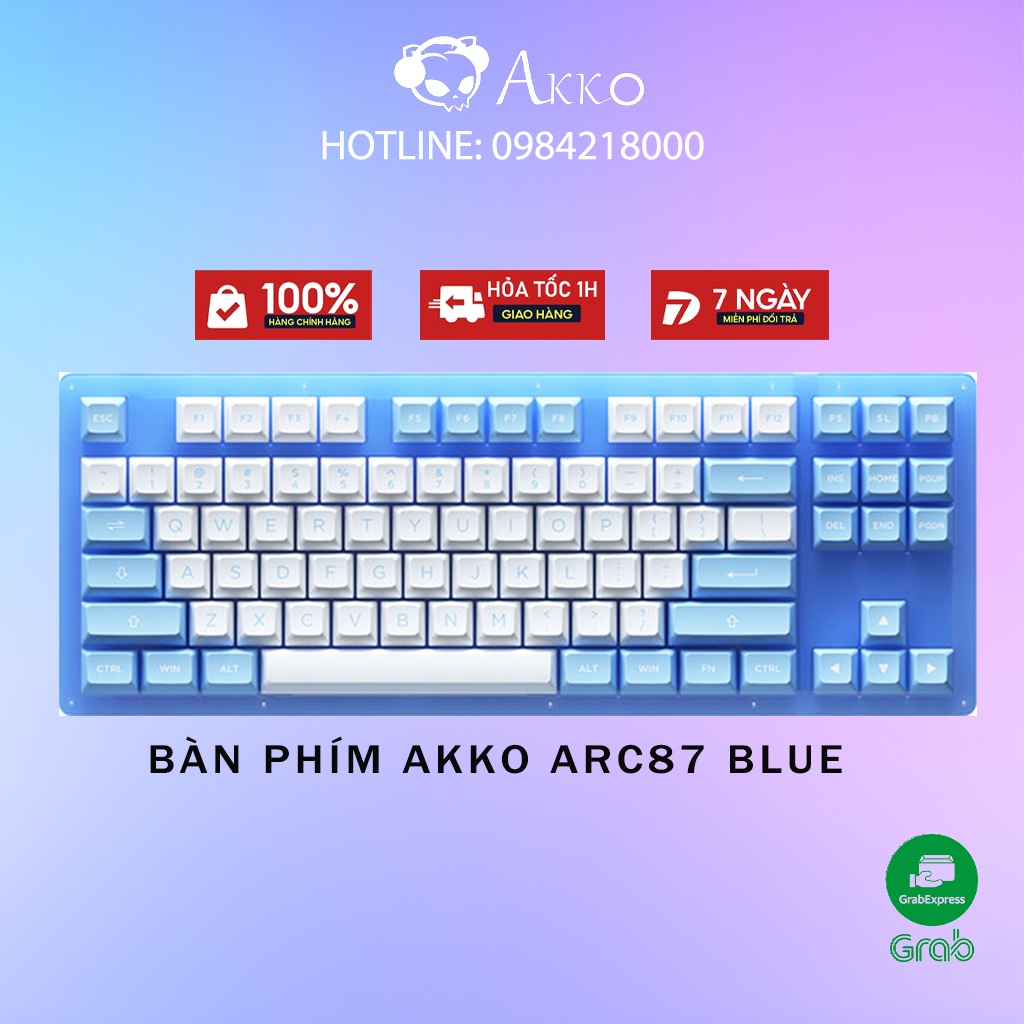 Bàn phím AKKO ACR87 Blue/ Pink/ Black / White  Bảo Hành 12 Tháng