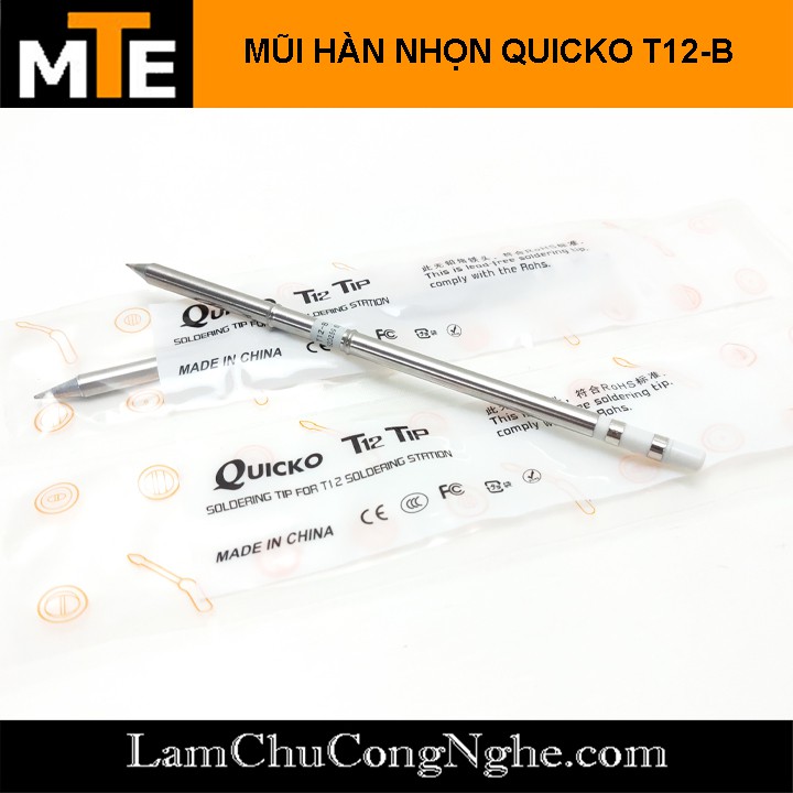 Mũi hàn nhọn, TIP hàn Quicko T12-I , T12-B sử dụng cho trạm hàn T12