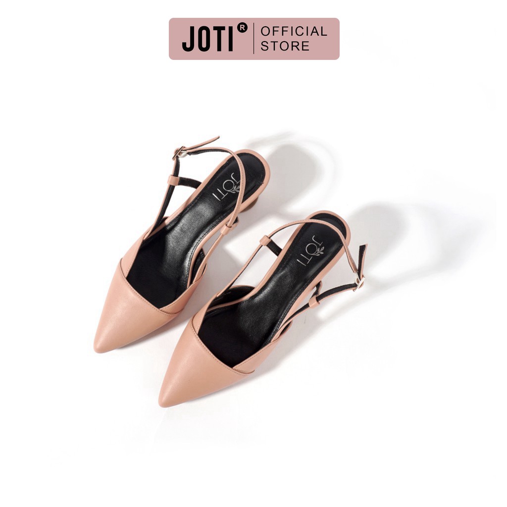Giày Cao Gót Nữ JOTI Cherisa 3262VN4 - Mũi Nhọn Hở Gót Đế Trụ Cao 5cm Da Mờ - Mang Công Sở Dự Tiệc