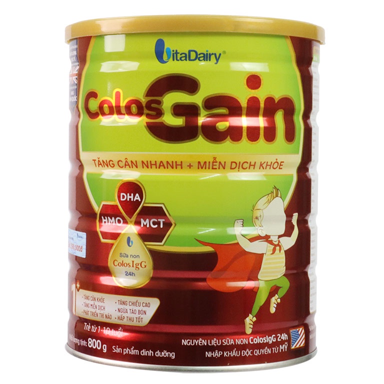 [Có mã QR tích điểm] Sữa bột Colos Gain 0+, 1+ 800gr (Date mới)