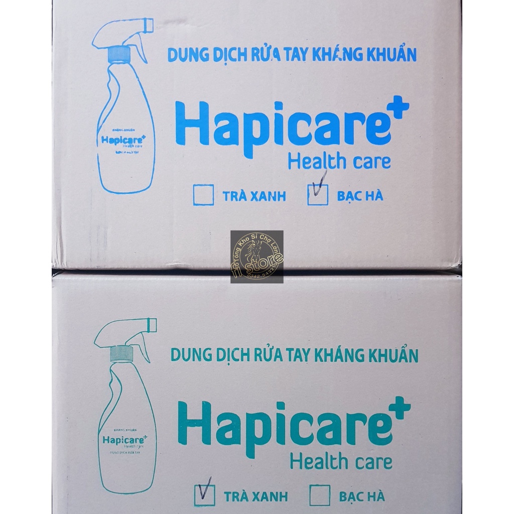 Chai Xịt Khuẩn HapiCare+ Chai lớn (500ml) Dung dịch rửa tay sát khuẩn / Nước khử khuẩn / Nước rửa tay khô