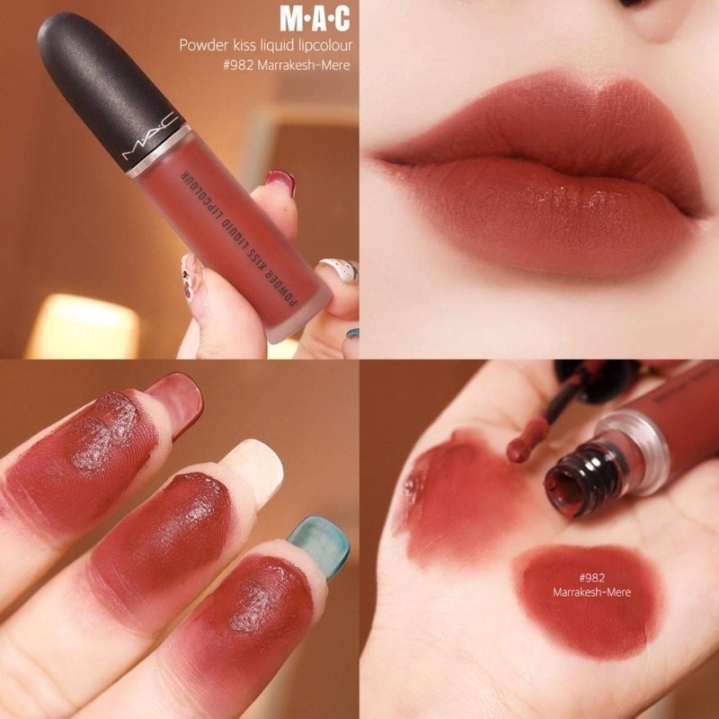 [BILL US] Son kem lì MAC Powder Kiss Liquid Lipcolour (Marrakesh-mere, Devoted to Chili, Sorry Not Sorry, Mull It Over)