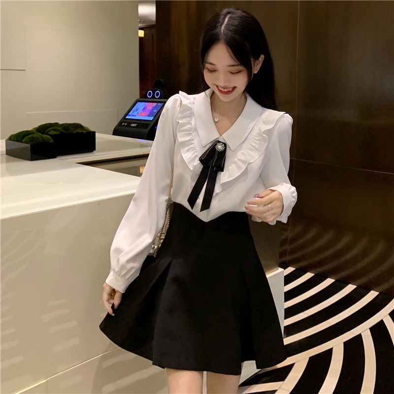 Áo Sơ Mi Tay Dài Kiểu Pháp Thời Trang Mùa Thu Thanh Lịch