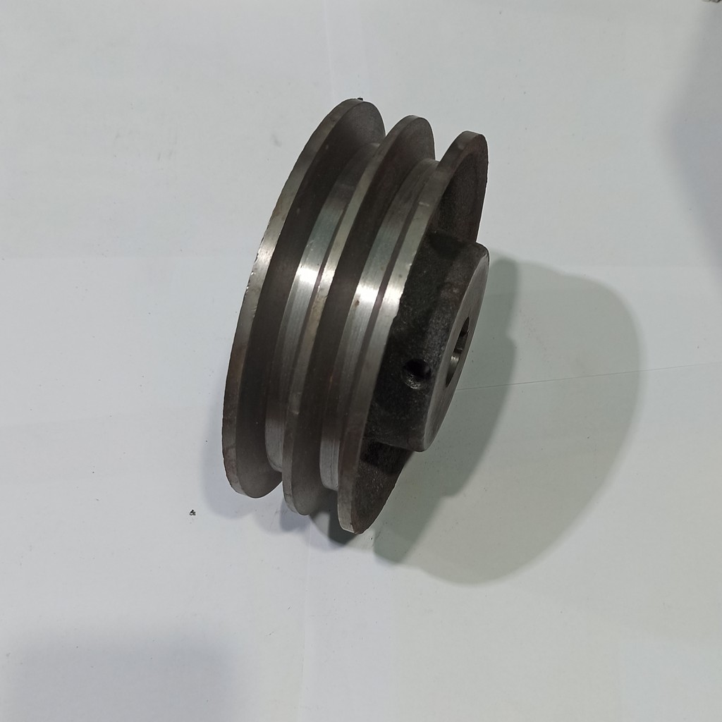 BULY GAN 14CM LỖ 25MM, 30MM 2 RẢNH BẢNG B PHÔI DÀY  PULY KÉO TẢI