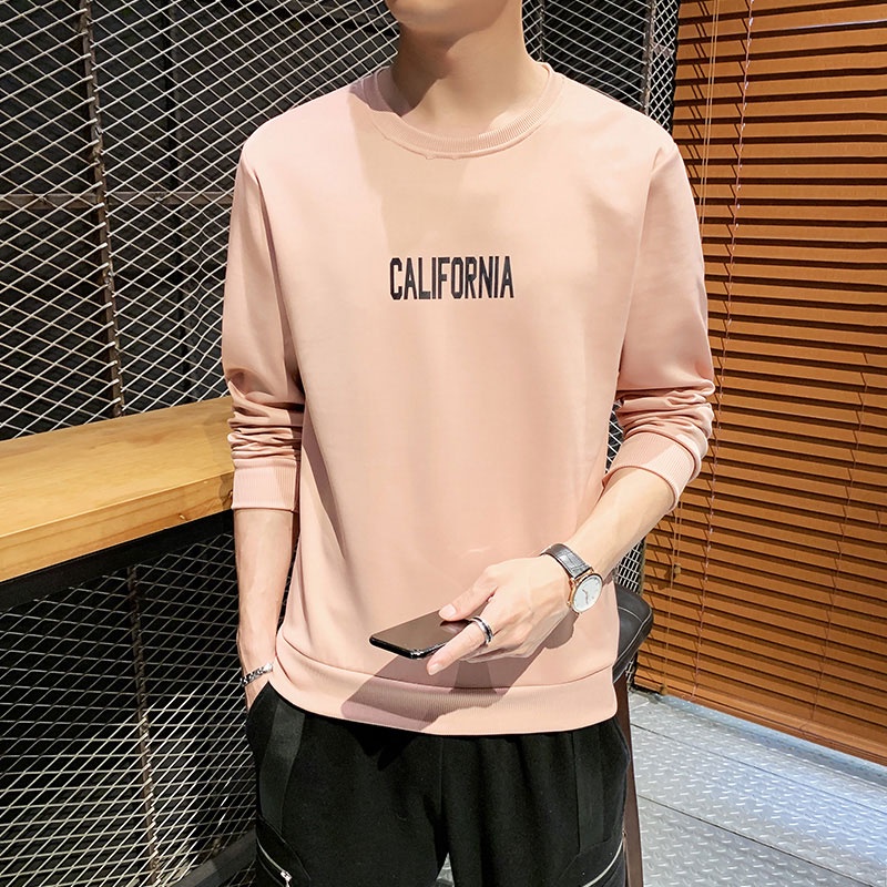 Áo Sweater Nam Dài Tay Cổ Tròn Kiểu Hàn Quốc Trẻ Trung
