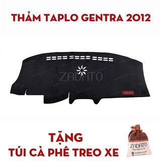 Thảm taplo daewoo gentra - thảm chống nóng taplo lông cừu - tặng: túi cafe treo xe