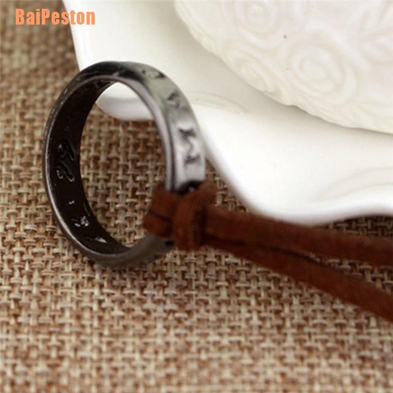 Vòng cổ Da Mặt Hình Vòng Tròn Khắc Số 4 Nathan Drake Phong Cách Vintage