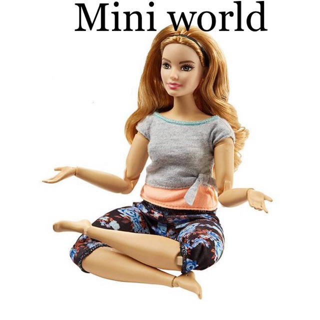Búp bê Barbie made to move yoga 22 khớp chính hãng