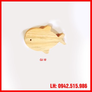 Cá gỗ cho bé tô màu - Cá gỗ decor