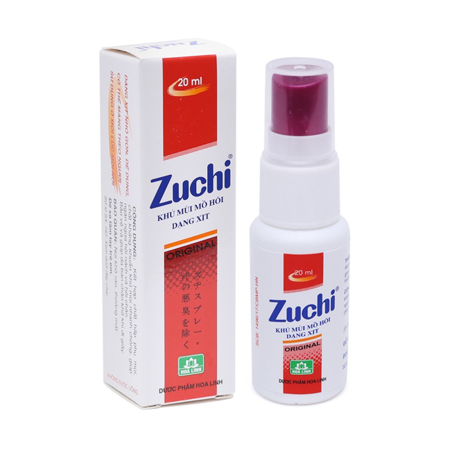 Combo 3 Chai Xịt Khử Mùi Hôi Cơ Thể ZUCHI Thảo Dược 20Ml