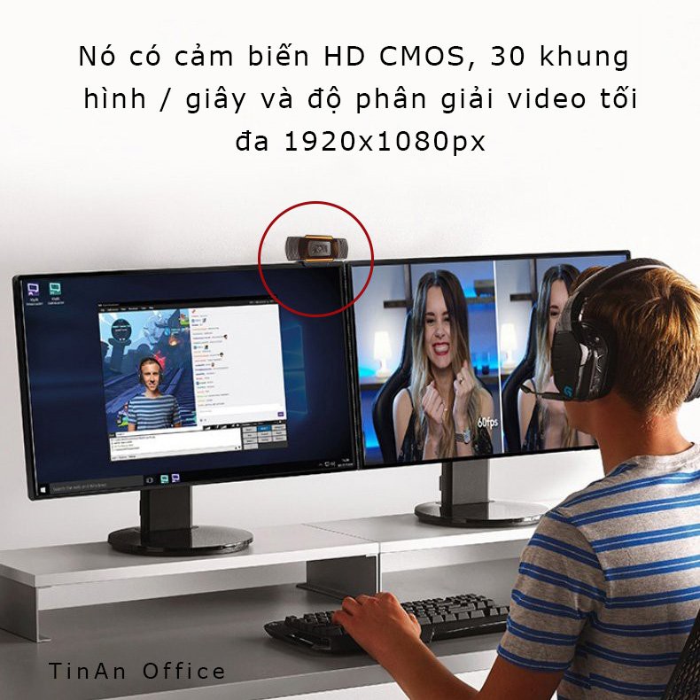 [1080p, Micro]Webcam C30/C32 Có Tích Hợp Micro, Sử Dụng Để Gọi, Dạy Học Trực Tuyến, Hội Nghị