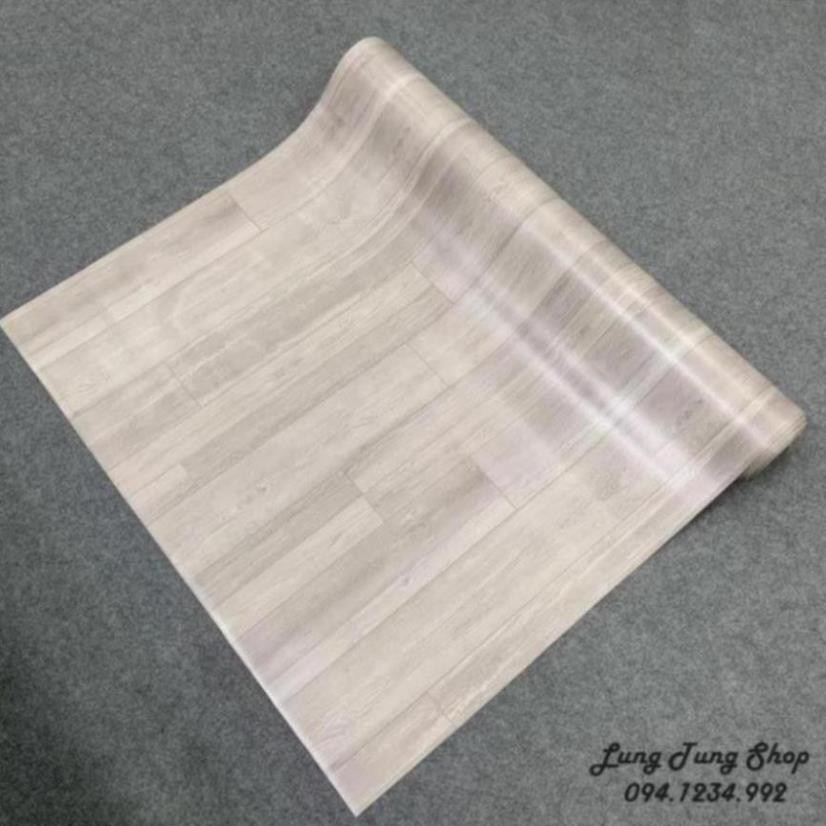 Thảm nhựa Simili lót sàn màu gỗ trắng S11 - bề mặt nhám