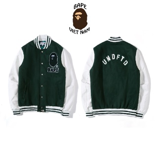 [ODER + FREESHIP] Áo khoác bóng chày Bape, Bomber Jacket Bape x UNDFTD, chất liệu Da Cotton, Oder 15 ngày hàng về BapeVN