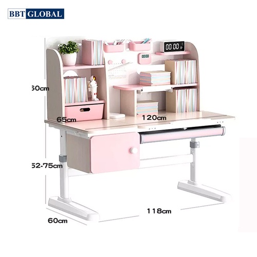 Bàn học thông minh chống gù chống cận BBT GLOBAL dài 120cm BB203-120