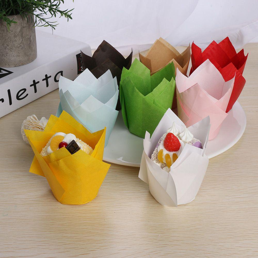 Bộ 50 Cốc Đựng Bánh Muffin Chống Mỡ Màu Kẹo Ngọt
