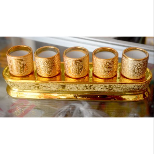 Bộ 5 ly nước . Gốm Kim sa