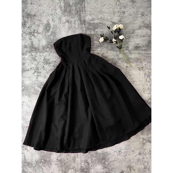 Đầm xoè cúp ngực tùng xếp ly