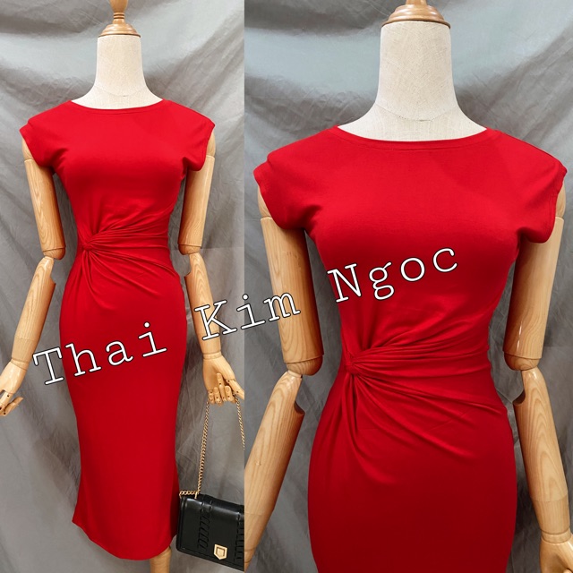 Đầm dáng ôm thun xoắn eo | BigBuy360 - bigbuy360.vn