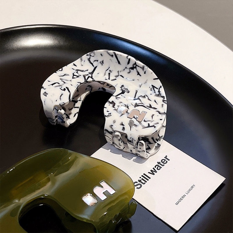 Kẹp Tóc Màu Sắc Cà Phê / Xanh Lá Phong Cách Hàn Quốc Xinh Xắn