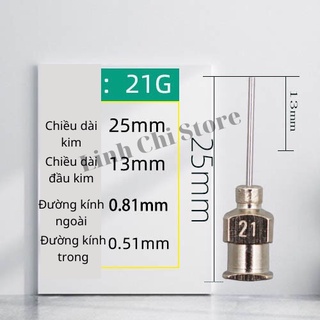 Đầu kim thép bơm keo, mỡ hàn (1 chiếc)