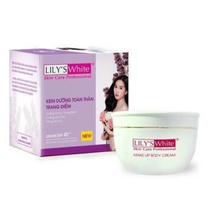 Kem dưỡng trắng da toàn thân trang điểm Lily’s White 300g