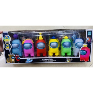 Set đồ chơi 6 among us nhựa phát sáng