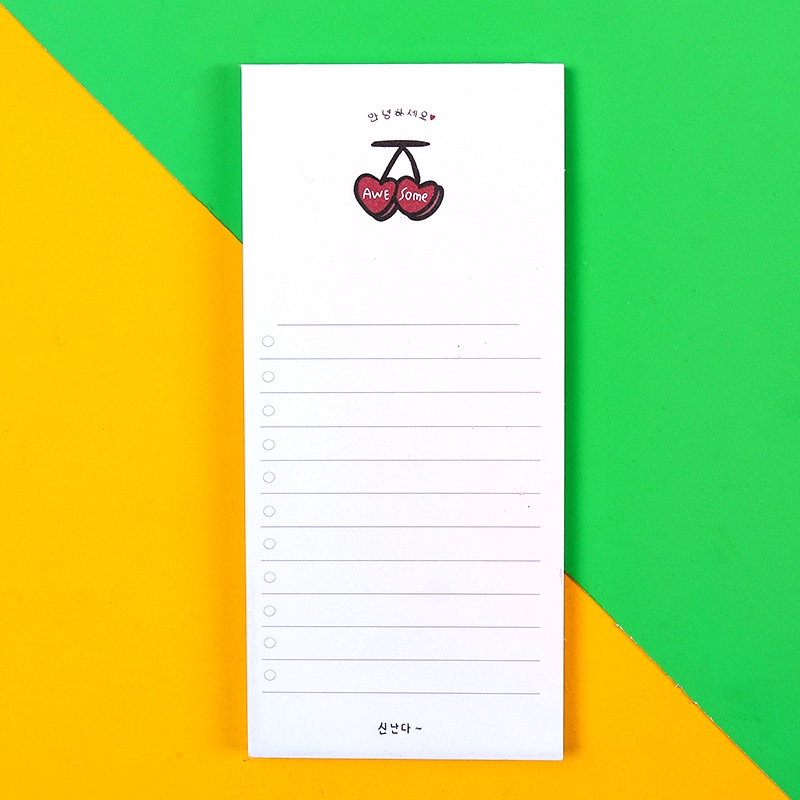 1 Tập Giấy Ghi Chú Lập Kế Hoạch Hình Trái Tim Đáng Yêu