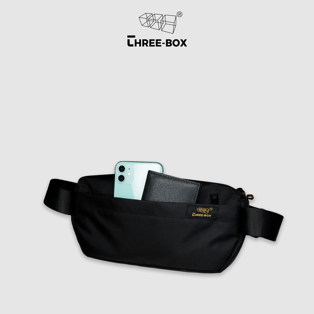 Túi đeo chéo Unisex THREE-BOX chất liệu 100% Polyester chống thấm nước - Urban Crossbody