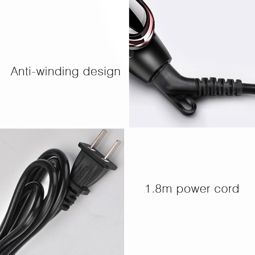 Máy Duỗi / Uốn Tóc 2 Trong 1 Ion Âm Có Đèn LED Hiển Thị Dành Cho Tóc Khô Và Ướt