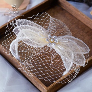 Cài nơ lưới CÀI TÓC CÔ DÂU dễ thương