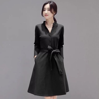 ĐẦM CÔNG SỞ CỔ TRỤ CÀI CÚC THẮT NƠ EO CAO CẤP