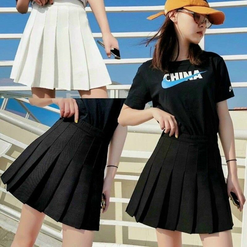 Chân váy xếp ly tennis có quần và size SML
