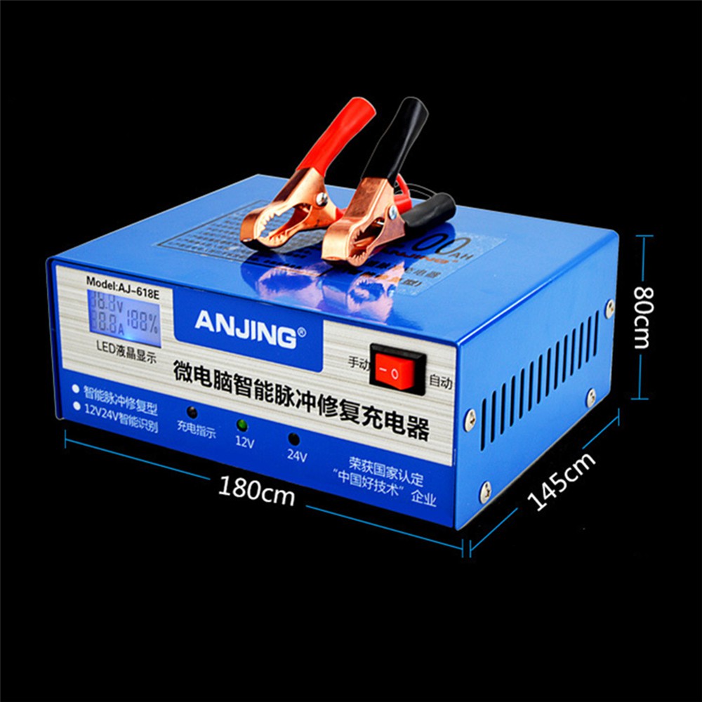 Máy Sạc Ắc Quy Và Phục Hồi Bình Ắc Quy 12V 24V 200AH AJ-618E - Sạc Acquy Khu sunfat