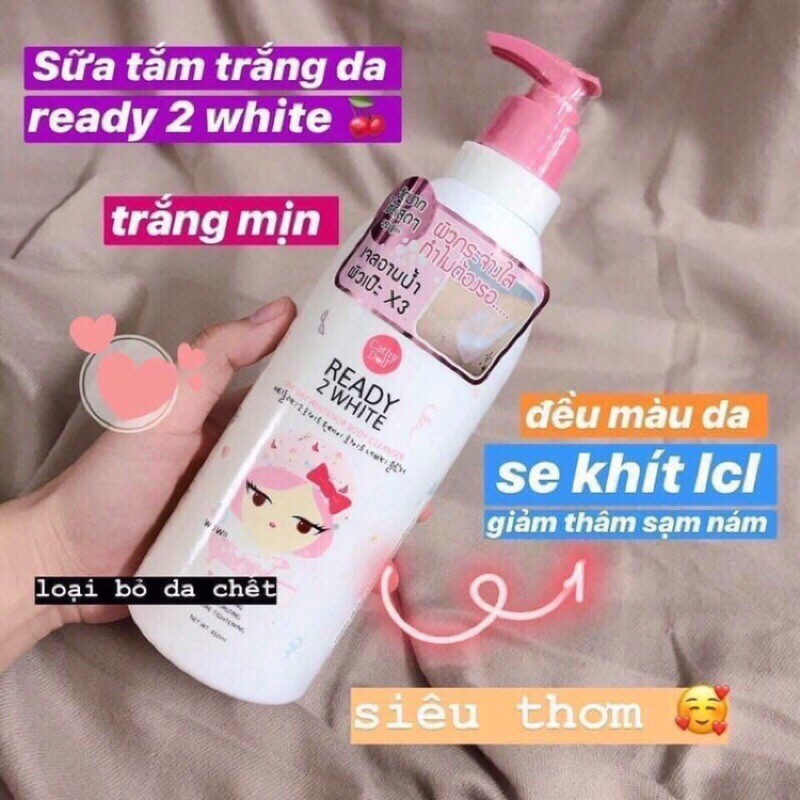 Sữa Tắm Trắng Da - Ready 2 White One Day Whitener Body Cleanser 450ml