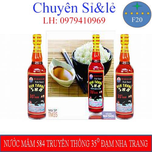 🎁🎁 2 chai (500ml/chai) Nước mắm nhỉ 584 Nha Trang - Nước mắm truyền thống 35 độ đạm