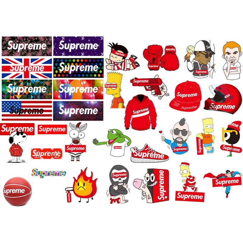 stickers  SUPREM ảnh dán superm  trang trí Vali Laptop Mũ Bảo Hiểm Xe Máy Xe Đạp