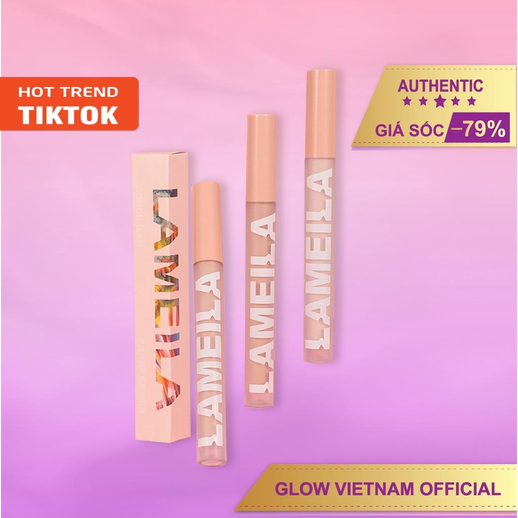 Kem che khuyết điểm mịn lì hợp mọi tông da kiểm soát dầu Lameila Concealer The Saem Cover Perfection - Glow Vietnam