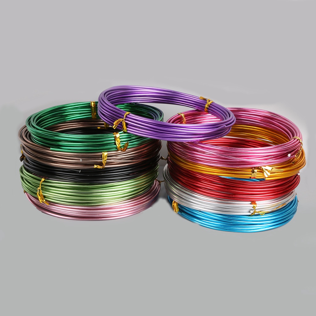 1 Cuộn Dây Nhôm 2.5mm / 2mm / 1.5mm / 1mm Làm Trang Sức Thủ Công