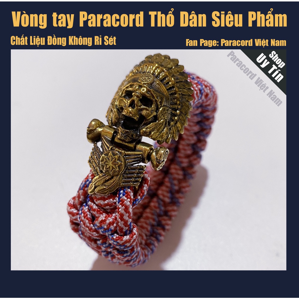 Vòng tay Paracord Sinh Tồn Khoá Thổ Dân Siêu Phẩm