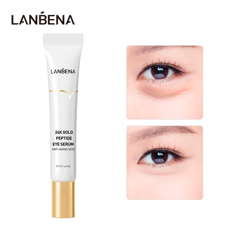 (Hàng Mới Về) Kem Dưỡng Da Mắt Lanbena Vàng 24k Loại Bỏ Quầng Thâm Làm Sáng Và Săn Chắc Da 20g | BigBuy360 - bigbuy360.vn