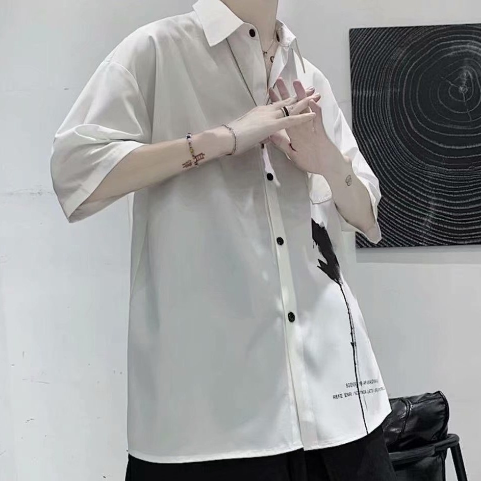 Áo sơ mi tay ngắn thời trang tùy chọn màu sắc dành cho nam