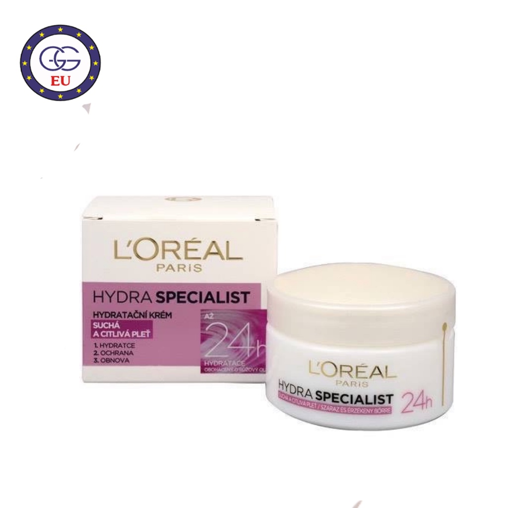 Kem dưỡng da Loreal Hydrat specialist 24h dưỡng ẩm sâu, làm sáng da, nội địa Đức, GGEU